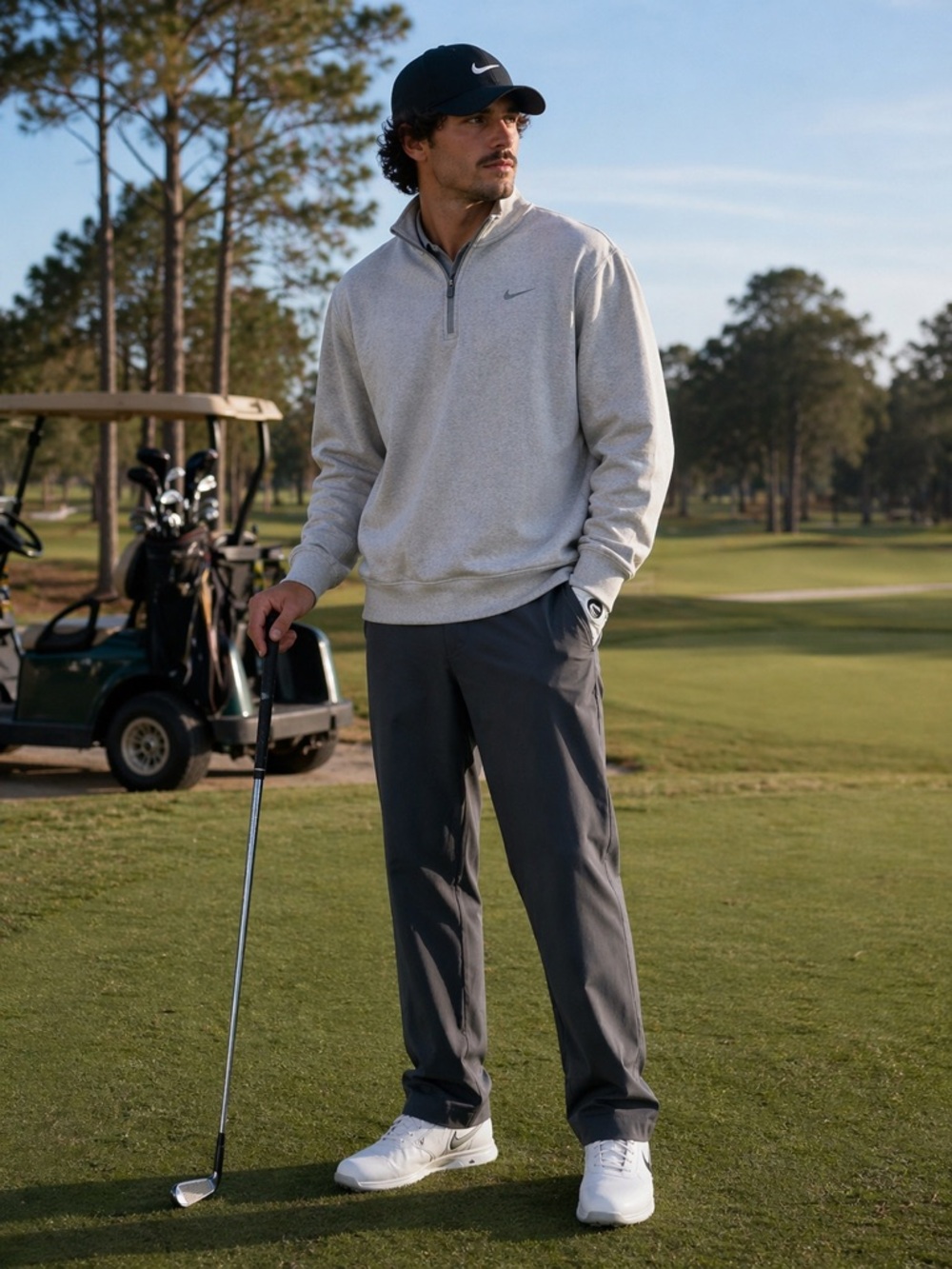 Nike Golf Dri-FIT Pants Men’s 38x32 Dark Gray Blue Performance Stretch Golf Pant